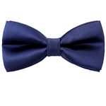 Kajeer Kids Boys Silk Bow Ties - Adjustable Bowtie for Baby Toddler Gifts （Navy Blue）