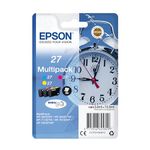 Epson 27 Alarm Clock Genuine Multipack, 3-colours Ink Cartridges, DuraBrite Ultra Ink