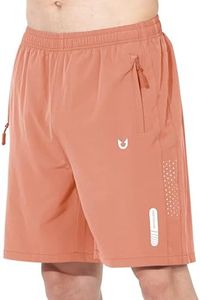 NORTHYARD Men's Athletic Running Shorts Quick Dry Workout Shorts 7"/ 5"/ 9" Lightweight Sports Gym Basketball Tennis Hiking Exercise PINKORANGE 4XL