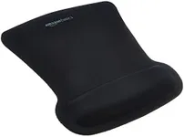 Amazon Basics Rectangular Gel Computer Mouse Pad with Wrist Support Rest, Small, Black