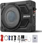 JinYeZi 10" 1200W Under Seat Subwoofers with Amp, Class D MOSFET Amp & Efficient Heat Dissipation Design, Independent Control for Low-Pass Filter/Gain/Bass Boost, Suitable for Trucks/SUVs/Jeeps/MPVs