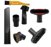 Vacuum Attachments Replacement 1 1/4 inch & 1 3/8 inch Vac Accessories Brush Nozzle Crevice Tool Vacuum Cleaner Accessories Brush Kit for Standard Hose Set of 6