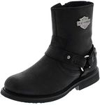 Harley Davidson Mens Scout boots with metallic logo and interior zip closure 11 UK Black