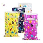 40pcs Birthday Goodie Candy Bags, Cute Small Party Favor Bags for Kids, Plastic Party Treat Bags for Kids Birthday, Candy, Cookie (4 Styles)