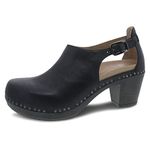 Dansko Womens Sassy Heeled Clog - Comfort Shoes, Arch Support, Black, 8.5-9