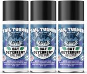 ForgeLux Tail Turner Cat Deterrent Spray Refill Pack - Motion-Activated Cat Deterrent Spray Compatible with SSSCAT Spray System - Safe, USA-Made Pet Training Solution for Problem Areas (3 Pack)