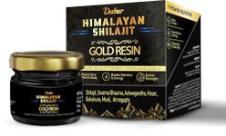 Dabur Himalayan Shilajit/Shilajeet Gold Resin - 20g | Contains 24 Karat Gold | 7 Ayurvedic Boosters | Boosts Muscle Growth & Stamina | 100% Ayurvedic