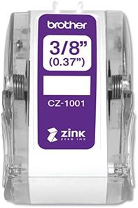 Brother Genuine CZ-1001 3/8” (0.37”) 9mm Wide x 16.4 ft. (5 m) Long Label roll Featuring Zink Zero Ink Technology