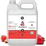 Dolce Flav Strawberry Extract - 1 Gallon Water-Soluble Multipurpose Flavoring Ideal for Baked Goods, Beverages, Coffee, Desserts & Ice Cream - Strawberry Essence Perfect for Weight Management