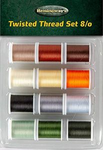 Tying Thread Twisted 8/0 Set of 12