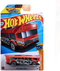 Hot Wheels Let's Race Netlix High HW First Transit for Ages 3 and Up (Red)