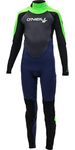 ONEILL WETSUITS Boys' Epic 5/4mm Back Zip Full Wetsuit, Navy/Black/Dayglo, 6