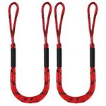 Bungee Dock Lines for Boats Marine Mooring Lines Boat Rope for Docking with Loop Accessories for Jet Ski, PWC, Pontoon, Kayak, SeaDoo, WaveRunner (no Clip-2 Pack)