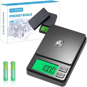 Small Pocket Scales, [0.01g/1000g] Diyife Mini Scales, High Precision Portable Weighing Scales, Fast Read with Back-Lit LCD Display, 7 Units, Digital Small Scale for Gold, Jewellery, Coin, Lab, Herb