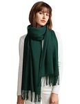 MaaMgic Scarves for Women Pashmina Shawl Wrap Wedding Party Blanket Girls Large Soft Scarves,01 Dark Green 2