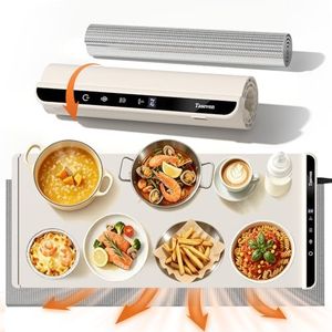 TASEVEN Electric Food Warming Mat 36"x15" – Extra Large Size, 6 Temp 122–212℉, 6H Timer, Child Lock, Detachable Heat-Resistant Pad, Portable Buffet Food Warmer for Parties & Daily Dining
