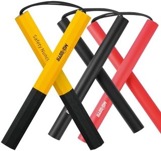 MOXIISTR Safe Foam Rubber Cord Nunchakus Upgraded for Beginners Practice and Training Set
