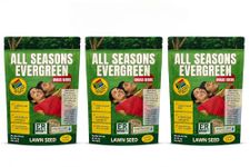 All Season Evergreen Grass Seeds for Lawn Fast Germination Lawn Seed Mix Suitable for All Weather & Semi Shade Areas Dense Green Turf Growth Garden & Home (Pack Of_3)