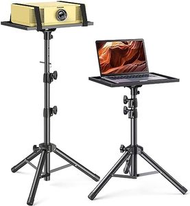 AMADA HOMEFURNISHING Height Adjustable Projector Tripod Stand for 26 to 51 in, Foldable Laptop Tripod Stand, Portable Outdoor Projector Stand for Laptop, Projector, DJ, or Sheet Music-AMPS02