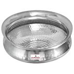 EVMASTU Tamra Biryani Handi-3.7 LTR|Chicken Mutton Rice Curry Cooking Utensil/Cookware|3.5MM Thick Gauge/Heavy Bottom Aluminium Handi Degh,Cook Serve Pot Lagan,Uruli,Kadai