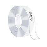 Ohayooz Clear Double Sided Mounting Tape Heavy Duty 10FT, Multipurpose Removable Sticky Extra Strong Adhesive Nano Tape Washable Waterproof for Home Office Outdoor Deco