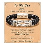 D Dongjiangjin Gift Son Gifts, Son Bracelet Gifts from Mum, 8 10 16 18 Year Old Boy Birthday Easter Christening Gifts for Teens Teen Boys Gift