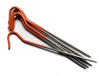 Vargo Titanium Tent Stake with Fluorescent Orange Head (6-Pack)