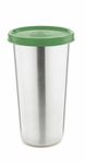 Signora Ware Stainless Steel Mini Tumbler/Food Storage with Lid | Air Tight Leak Proof Glass Tumblers for Office Gym Yoga Hiking Trekking Travel Home Kitchen (300Ml), Set of 1, E Green