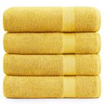 Bath Sheets Bathroom Towel Set of 4, 100% Cotton Bath Sheet Towels for Adult, Ultra Soft & Highly Absorbent Grey Large Bath Towels, Shower Towels Bath Sheet Sets for Bathroom - Mimosa