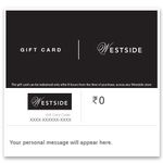 Westside| 8% cashback up to Rs. 80000 | E-Gift Card | Instant Delivery | Valid for in-store purchases | 1 year validity