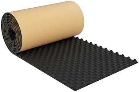 Kaqiluo Self-Adhesive Car Soundproof Egg Foam, 25.83 sqft, 22.8 mm Thick, 50+kg/m³,Sound Killing, Anti-Vibration, Waterproof, Heat Insulation, Wavy Foam