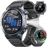 Jugeman Military Smart Watch for Men with Dual-Band GPS, 5ATM Waterproof, 1.43" AMOLED Fitness Watch with Bluetooth Call, Heart Rate Blood Oxygen Sleep Monitor, 160+ Sport Smartwatch for Android iOS