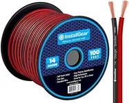 InstallGear 14 Gauge Speaker Wire - Red/Black 100ft Speaker Wire for Car, Home Theater, Stereo, Radio, Surround Sound Systems - Speaker Wire 14 Gauge 100 ft - Durable