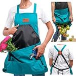 Gardening apron with pockets for wo