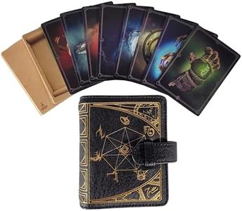 Forged Dice Co. Book of Incantations Spell Card Book - Deluxe Tome Edition - Black with Gold Foil and 8 Magic Item Cards