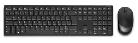 Dell KM5221W Wireless Combo - RF 2.4GHz Wireless Keyboard with 12 Programmable Keys and 3 Button Optical Mouse, Spill-Resistant Keys, up to 36 Month Battery Life, 3Y Advance Exchange Warranty - Black