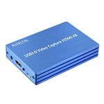 Microware 4K HDMI Game Capture Card, USB 3.0 HD Video Live Stream and Record in 1080p for PS4 DVD Game Consoles Mic-in Video Recorder Compatible with Windows Linux Os X System, Plug-N-Play