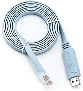 RW RoutersWholesale Cable de consola compatible Cisco, 1,8 m, FTDI USB a RJ45/Windows 7/8/Vista/Mac/Linux/RS232 (Tipo-A)