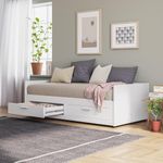 Wakefit Bed | 1 Yr Warranty | Sofa Cum Bed, Comes with Drawer Storage, Noise-Free, Density: 680–750 kg/m³, Termite & Borer Resistant (Norma 78 x 30 - Frosty White)