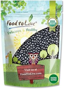 Food to Live - Organic Black Beans, 5 Pounds Non-GMO, Whole Dried Beans, Sproutable, Vegan, Kosher, Bulk. Great Source of Plant Based Protein, Fiber. Great for Bean Soup, Salads, Chili.