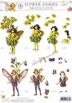 Flower Fairies 8 Ragwort & Violet Fairies by Cicely Mary Barker 3d Decoupage Sheet