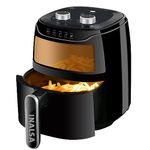 Inalsa Air Fryer For Home|4.2 L Capacity|Visible Window & nternal Light|1400 W With Smart Aircrisp Technology|6-In-1 Appliance For Air Fry,Bake,Roast,Grill And Reheat (Tasty Fry Mw), Black