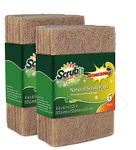 SCRUBIT Natural Scouring Pads (12 Pack) - Eco Friendly Scrubbing Pads for Kitchen Cleaning, Dishes, and Pots - Non-Scratch Kitchen Scrubbers - 100% Natural Sisal Fibers