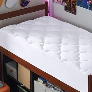 Bedsure Mattress Pad - Soft Cotton Mattress Cover, Quilted Fitted Mattress Topper with Deep Pocket Fits 8-21 Inch Mattress, Breathable Fluffy Pillow Top