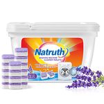 NATRUTH 3-in-1 Water Softener Tablets，15 PACKS Washing Machine Cleaner Lavender Smell De-scales & De-odorises Washing Machine Effervescent Tablets Descaler