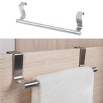 Over The Door Towel Holder Towel Rail Without Drilling Stainless Steel Tea Towel Holder Anti Slip Kitchen Towel Holder No Drilling Required Towel Hanging Rack for Kitchens and Bathrooms - 23.5cm