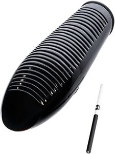 Meinl Percussion Fiberglass Guiro Instrument - Hollow Musical Instrument with Rubber Ringed Grip Holes - 3 Striking Surfaces - Fiberglass, Black (GU7BK)