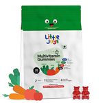 Little Joys Multivitamin Gummies Pouch for Kids (2-6 years) | 90 Days Pack | No Sugar Added | Strawberry Flavour | Boosts Immunity, Bone Density & Eyesight