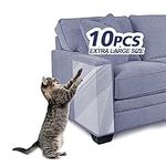 10 Pcs Extra Large Furniture Protectors from Cats, 5pcs 17" x12” & 5pcs 17"x10" Cat Scratch Deterrent Sheet, Double-Sided Training Tape, Cat Scratch Couch Protector