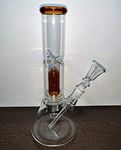 SETHI TRADERS Glass Percolator Ice Bong 10 Inch - Amber